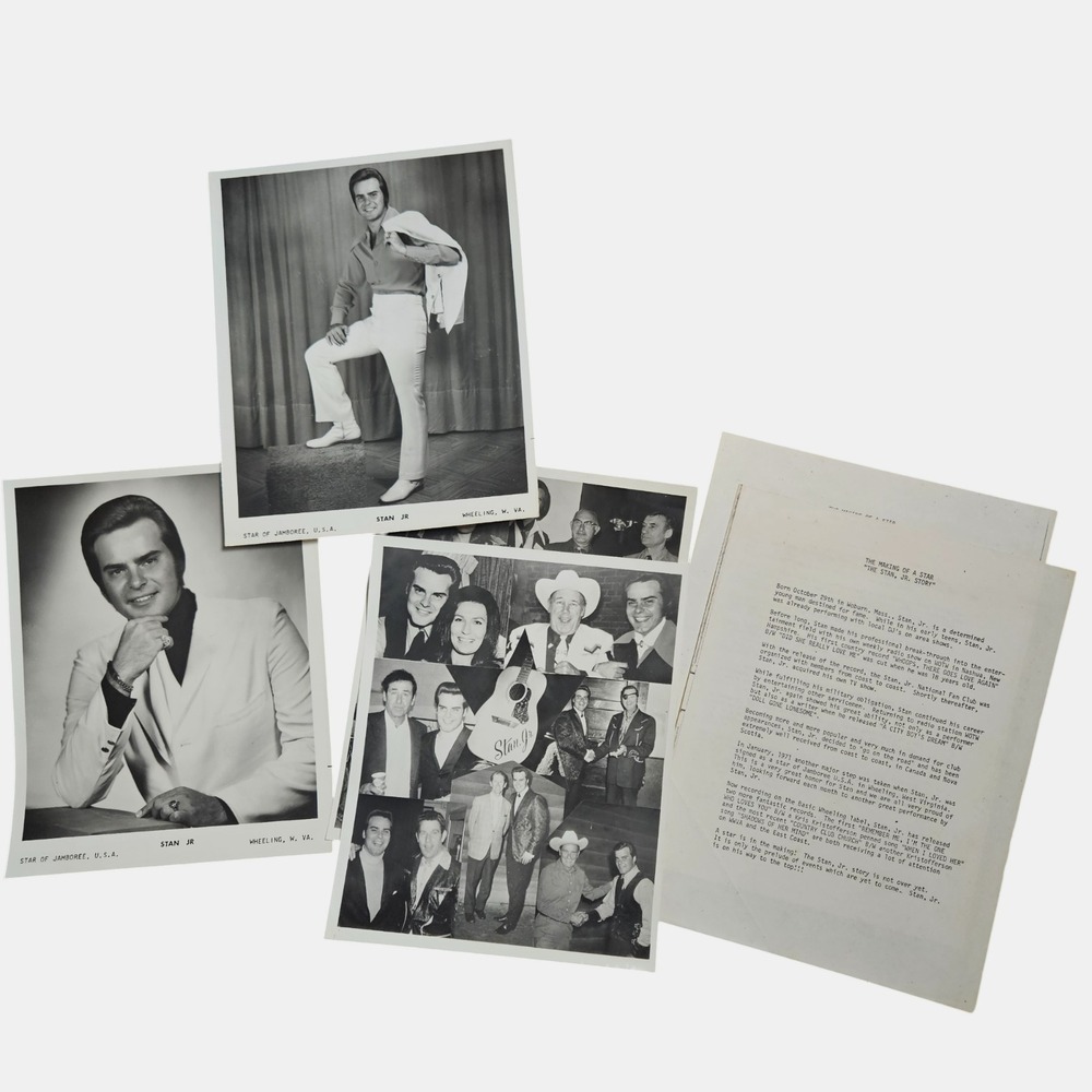 Vintage 60s 70s Stan Jr. Country Music Singer 8x10 Press Photos & Press Releases